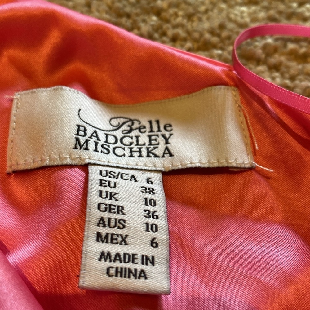 Belle By Badgley Mischka Bailey 1 Shoulder L/S Ruffle High Lo Asymmetrical Hem 6 - Picture 10 of 14